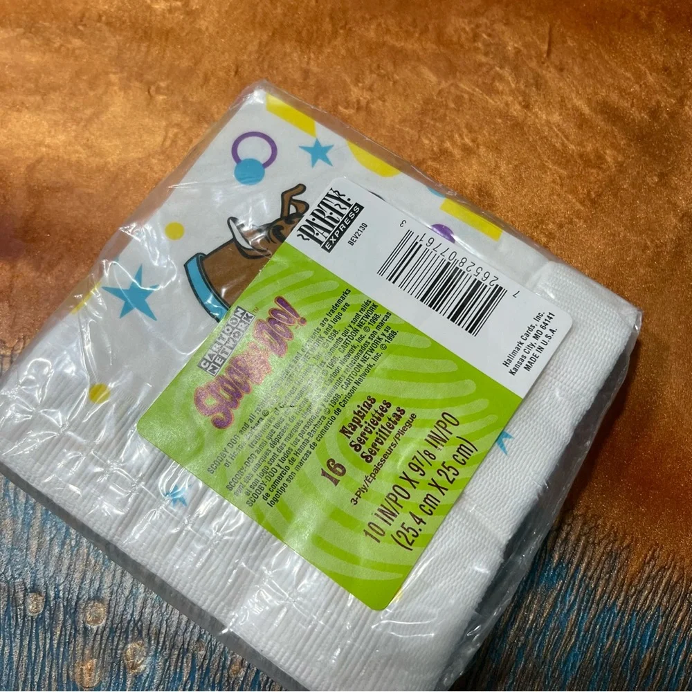 Vintage New 90s Scooby Doo Cartoon Network Party Napkins